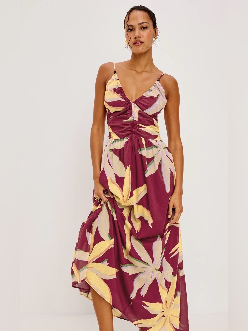 Rails Palm Dress Red Palma Colorful Paradise Maxi Dress NWT Small
